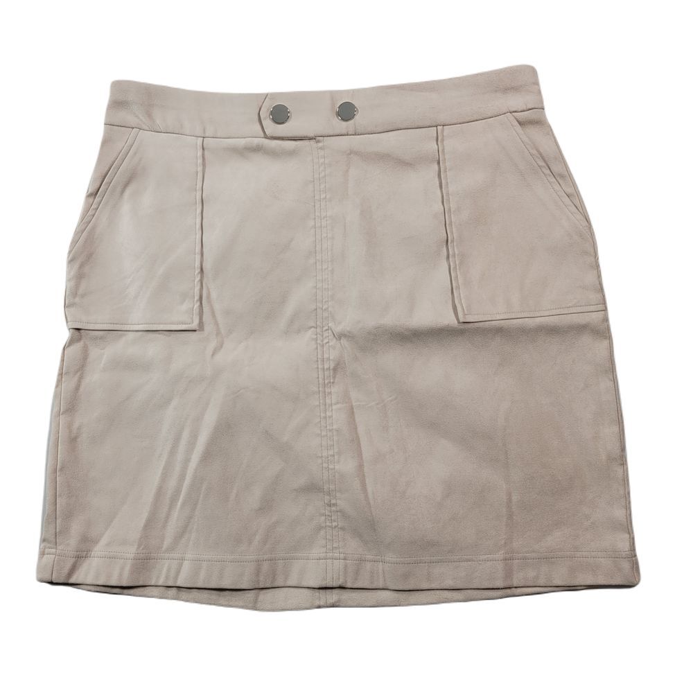 INC Faux-Suede Mini‎ Skirt Womens 0X Plus Size Tan International Concepts NEW